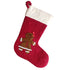 Gingerbread Girl on Red Christmas Stocking in Hand Felted Wool - ARCADIA HOME